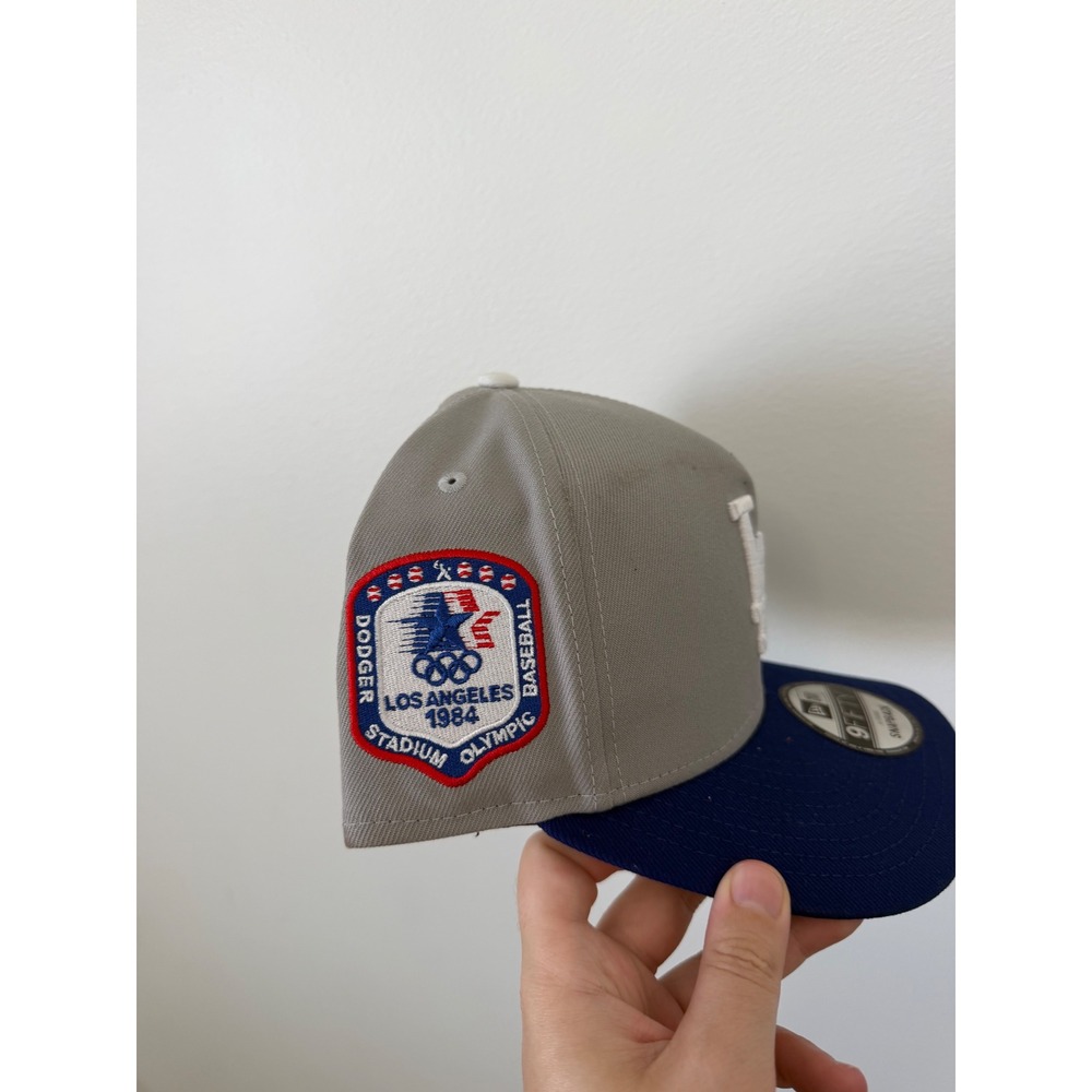 Shoe Palace Exclusive Los Angeles Dodgers Stadium Patch 950AF Snapback Hat Gray - Picture 4 of 7